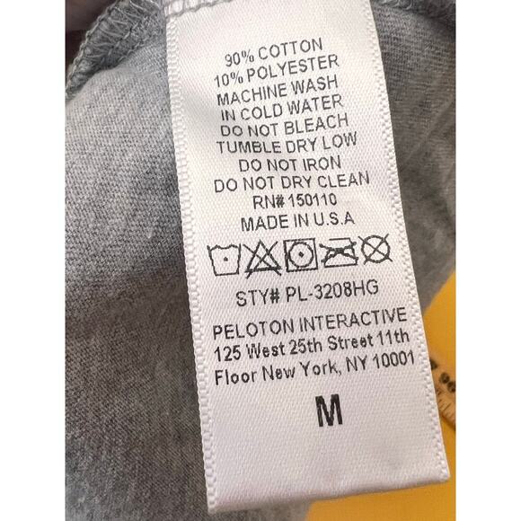 Peloton Lead With Love Sleeveless Graphic Tank Top Gray Men's Size Medium NWOT - Picture 4 of 5